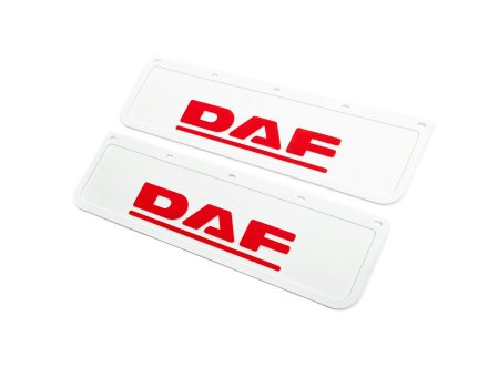 Брызговики передние Daf рельефная надпись белые 65*22 10047