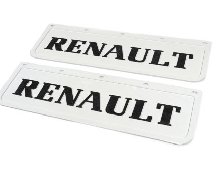 Брызговики белые Renault 65*22