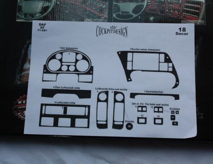 Накладки на панель DAF 95 XF 2002 - ...