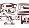 Накладки на панель Daf XF-106 EURO 6 Full Set (2020-...) (Meric, 34 деталей) 9400008