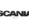 Надпись на решетку Scania черная с оранжевой подсветкой (82см.*14см.)
