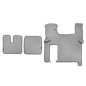 Коврики в салон Man TGX экокожа серые с черной прошивкой (автомат)