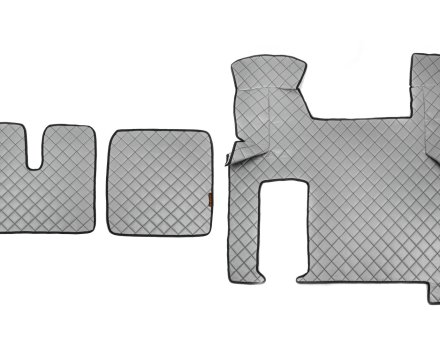 Коврики в салон Man TGX экокожа серые с черной прошивкой (автомат)