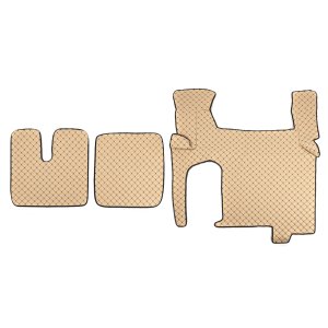 Коврики в салон Man Tgx XXL экокожа бежевые с черной прошивкой (автомат)