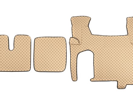 Коврики в салон Man Tgx XXL экокожа бежевые с черной прошивкой (автомат)