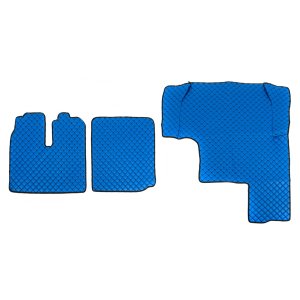 Коврики в салон Man Tga XXL экокожа синие с черной прошивкой (автомат)