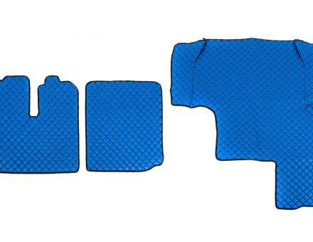 Коврики в салон Man Tga XXL экокожа синие с черной прошивкой (автомат)