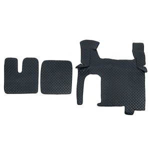  Коврики в салон Man Tgx XXL экокожа черные с синей прошивкой (автомат)