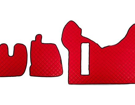 Коврики в салон Renault Premium экокожа красные (автомат)