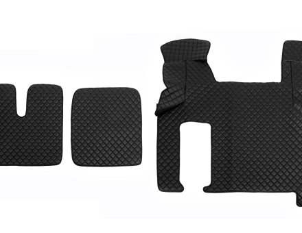 Коврики в салон Man Tgx экокожа черные с черной прошивкой (автомат)