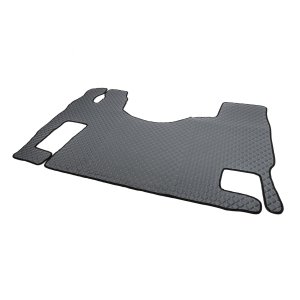 Коврик в салон Mercedes Benz Actros MP2(2003-2008)-MP3(2008-2011) экокожа серый с серой прошивкой (автомат)