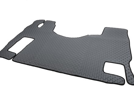 Коврик в салон Mercedes Benz Actros MP2(2003-2008)-MP3(2008-2011) экокожа серый с серой прошивкой (автомат)