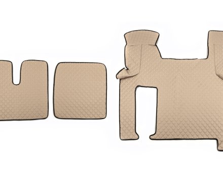 Коврики в салон Man Tgx экокожа бежевые с бежевой прошивкой (автомат)