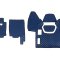 Коврики в салон Daf XF 95 синие из 5-ти частей (механика)