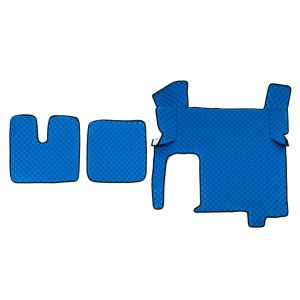 Коврики в салон Man Tgx XXL экокожа синие с черной прошивкой (1 ящик) (автомат)