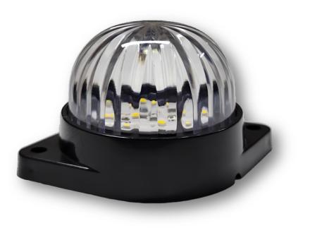 Фонарь габаритный диодный круглый белый 12-24 вольт HM-1224BD