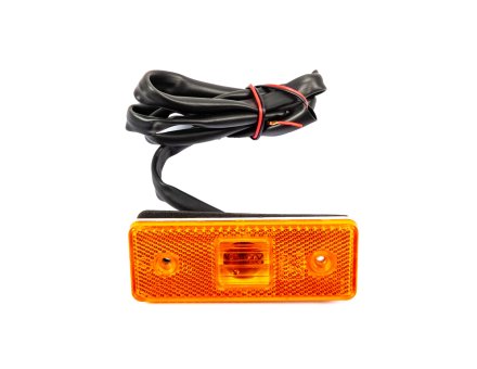Фонарь габаритный боковой LED желтый с катафотом, 1 м кабель, 12–24V