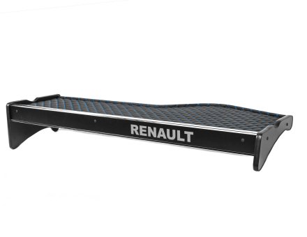 Полка на панель Renault Magnum с ящиком (экокожа с синей прошивкой)