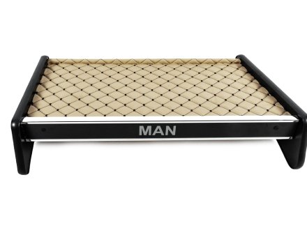 Полка на панель Man TGX эко-кожа бежевая с черной прошивкой