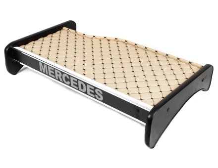 Полка на панель Mercedes Atego (экокожа бежевая с черной прошивкой)