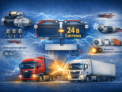 Почему грузовики используют 24 вольта? Объяснение простым языком