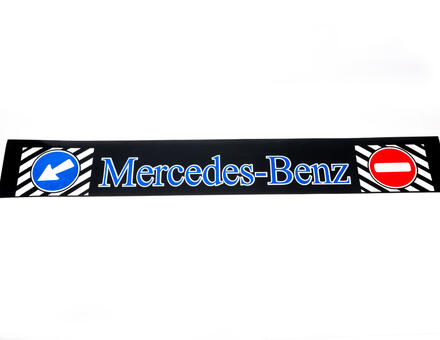 Брызговик Мерседес (35*240 см) синяя надпись