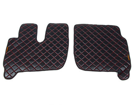 Коврики в салон Iveco Stralis черные с красной прошивкой (автомат)