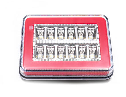 Фонарь задний 3-х функциональный 12 вольт (красно-белый) BAD313B12