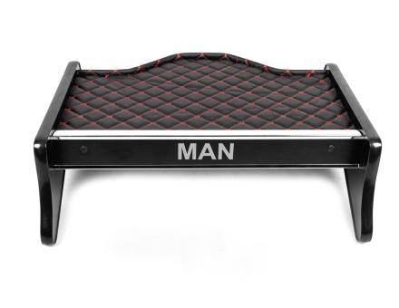 Полка на панель Man TGA XL-TGM(эко кожа с красной прошивкой)