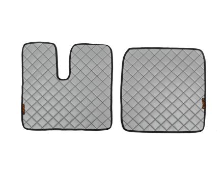 Коврики в салон Man TGX экокожа серые с черной прошивкой (автомат)