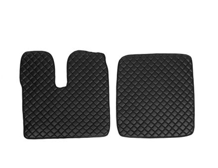 Коврики в салон Man Tga экокожа черные с черной прошивкой (автомат)