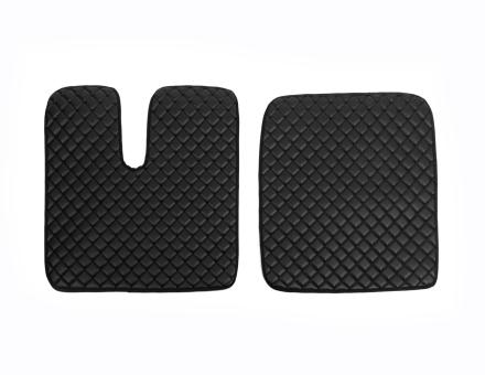 Коврики в салон Man Tgx экокожа черные с черной прошивкой (автомат)