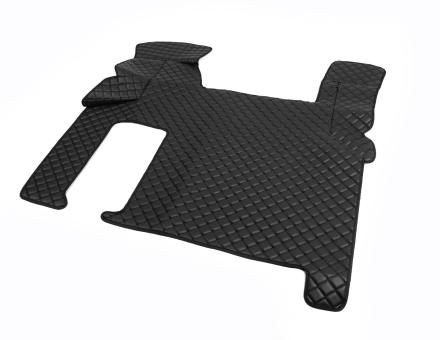 Коврики в салон Man Tgx экокожа черные с черной прошивкой (автомат)