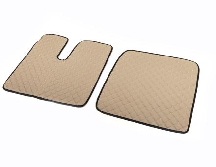 Коврики в салон Man Tgx экокожа бежевые с бежевой прошивкой (автомат)