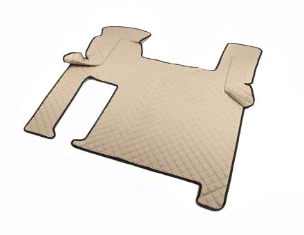 Коврики в салон Man Tgx экокожа бежевые с бежевой прошивкой (автомат)