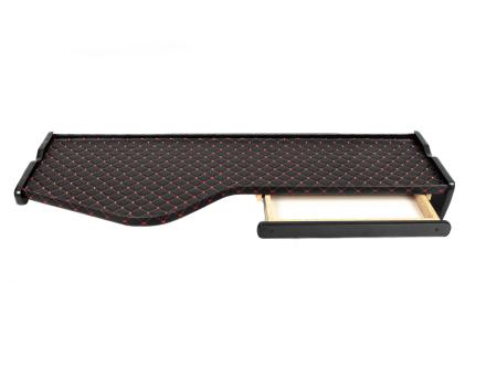 Полка на панель Renault Magnum с ящиком (экокожа с красной прошивкой)