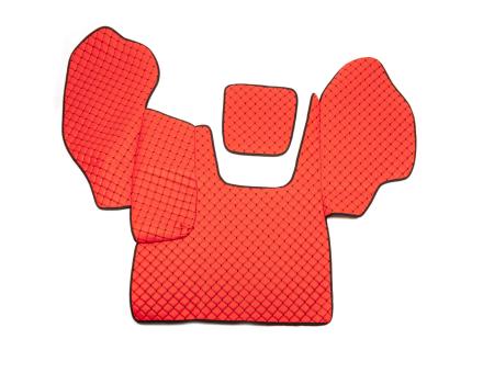 Коврики в салон Daf CF85 экокожа красные (черная прошивка) (автомат)