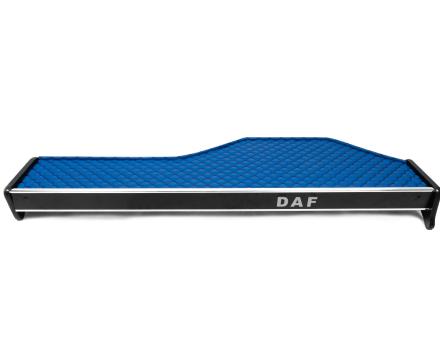 Полка на панель Daf XF 105 с ящиком (экокожа синяя с черной прошивкой)