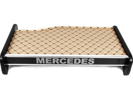 Полка на панель Mercedes Atego (экокожа бежевая с черной прошивкой)