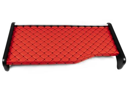 Полка на панель Mercedes Atego (экокожа красная с черной прошивкой)