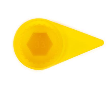 Защитный колпачок на гайку 33 желтый стрелка