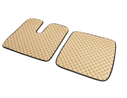 Коврики в салон Man Tgx XXL экокожа бежевые с черной прошивкой (автомат)