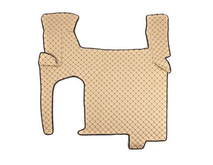 Коврики в салон Man Tgx XXL экокожа бежевые с черной прошивкой (автомат)