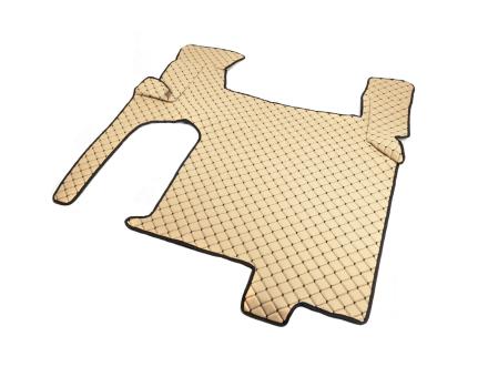 Коврики в салон Man Tgx XXL экокожа бежевые с черной прошивкой (автомат)