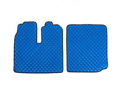 Коврики в салон Man Tga XXL экокожа синие с черной прошивкой (автомат)