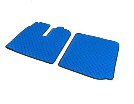 Коврики в салон Man Tga XXL экокожа синие с черной прошивкой (автомат)