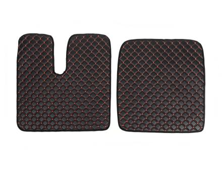  Коврики в салон Man Tgx XXL экокожа черные с красной прошивкой (автомат)