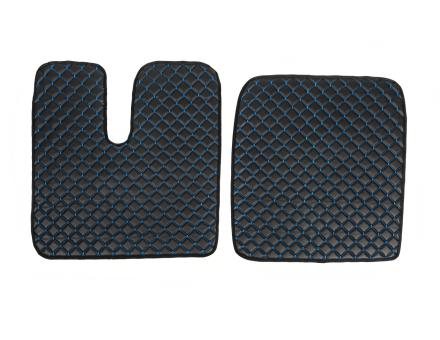  Коврики в салон Man Tgx XXL экокожа черные с синей прошивкой (автомат)