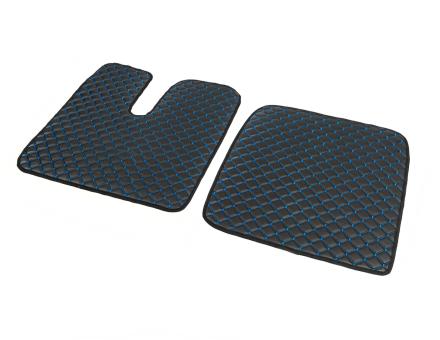  Коврики в салон Man Tgx XXL экокожа черные с синей прошивкой (автомат)