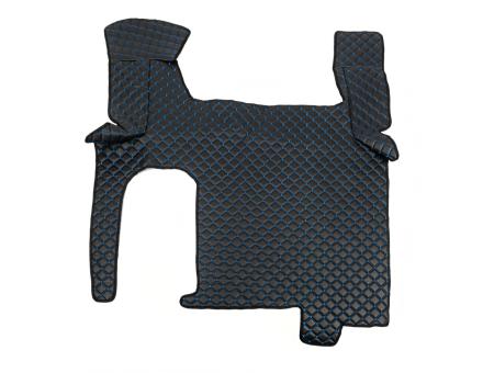  Коврики в салон Man Tgx XXL экокожа черные с синей прошивкой (автомат)